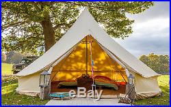 100% Cotton Canvas 4m Bell Tent Zipped In Ground Sheet by Bell Tent Boutique