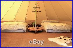100% Cotton Canvas Teepee/Tipi Bell Tent, Large Family Camping 2/3 Man Tents