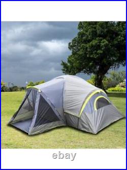 10 People Three Rooms Polyester Cloth Fiberglass Poles Camping Tents Family