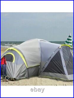 10 People Three Rooms Polyester Cloth Fiberglass Poles Camping Tents Family