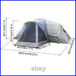 10 People Three Rooms Polyester Cloth Fiberglass Poles Camping Tents Family