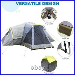 10 People Three Rooms Polyester Cloth Fiberglass Poles Camping Tents Family