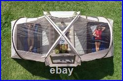 10-Person 3-Room Vacation Family Camping Tent With Shade Awning Outdoor Waterproof