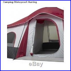 10 Person Cabin Tent 3 Room Family Camping Waterproof Outdoor Hiking Hunting