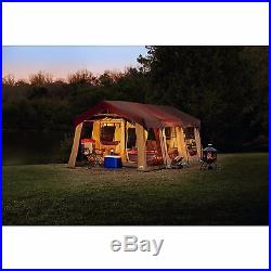 10 Person Cabin Tent With Front Porch Outdoor Camping Family 2 Rooms Large Dome