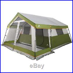 10 Person Camping Tent Front Screen Porch 14' x 13' Cabin Large Travel Green New