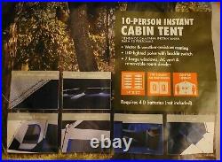 10-Person Instant Cabin Tent Water & Weather Resistant Blue Brand New