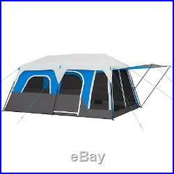 10-Person Instant Cabin Tent with LED Lights