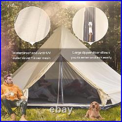 10-Person Yurt Tent Glamping Bell Tent with Spacious Interior Breathable W