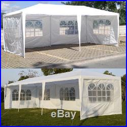 10'x20'/10x30' White Outdoor Canopy Gazebo Wedding Party Tent with 8 Window Walls
