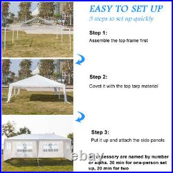 10 x20 Party Tent Four Sides Waterproof Outdoor Gazebo Pavilion with Spiral Tubes