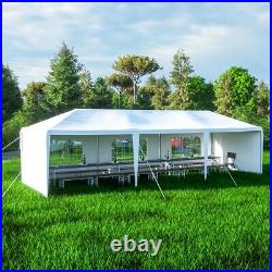 10 x 30 FT Garden Party Event Tent for Gatheration Capony with 5 Sidewalls White