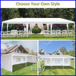 10 x 30 FT Garden Party Event Tent for Gatheration Capony with 5 Sidewalls White