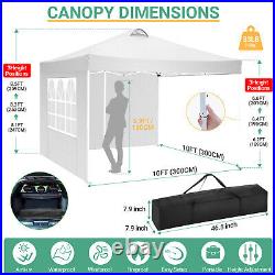 10x10' Commercial Pop UP Canopy Party Tent Folding Waterproof Gazebo Heavy Duty