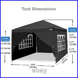 10x10 Waterproof Pop up Canopy Tent Outdoor Event Party Portable Canopy Gazebo