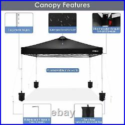 10x10ft/3x3m Pop Up Canopy Tent with 4 Removable Sides&Air Vent Heavy Duty fn03