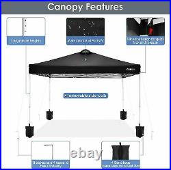 10x10ft/3x3m Pop Up Canopy Tent with 4 Removable Sides&Air Vent Heavy Duty h 01