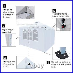 10x10ft Pop up Tent Wedding Party Canopy, Heavy Duty Folding Awning w Carry Bag