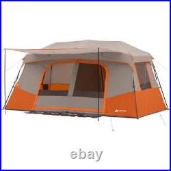 11-Person Instant Cabin Tent with Private Room, Orange