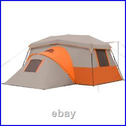 11-Person Instant Cabin Tent with Private Room Orange