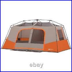 11-Person Instant Cabin Tent with Private Room Orange/Gray