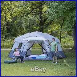 11-Person Instant Hexagon Cabin Camping Tent 17â x 15â 2 Rooms Waterproof