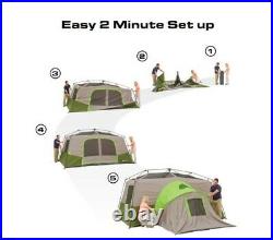 11-person instant family cabin tent with private room rainfly camping easy setup