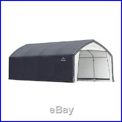 12X20X9 Accelaframe Shelter, Hd 7.5 Oz/6.5 Oz Gray/White Fabric New