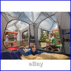 12 Person 3 Room Family L Shaped Instant Cabin Tent Camping Outdoor