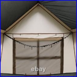 12 Person Cabin Tent, 3 Rooms, Green