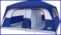 12 Person Camping Tents 6 Large windows 2-3 Rooms Water Resistant Family Tent