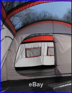 12 Person Family Cabin Camping Tent Red & Grey Adventure Outdoor