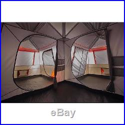 12 Person Family Camping Tent 3 Room Instant Waterproof L-Shaped Cabin Tent