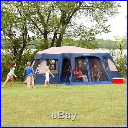 12 Person Family Instant Tent Hiking Camping Outdoor Cabin With 2-Queen Air BEDS