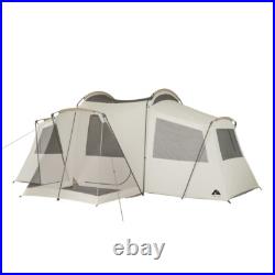 12 Person Glamping Tent Beige Easy Setup Bug Free Outdoor Shelter Camping Gear