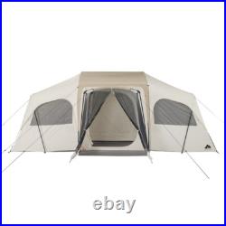 12 Person Glamping Tent Beige Easy Setup Bug Free Outdoor Shelter Camping Gear