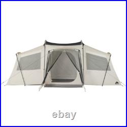 12 Person Glamping Tent Beige Easy Setup Bug Free Outdoor Shelter Camping Gear
