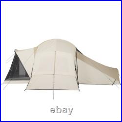 12 Person Glamping Tent Beige Easy Setup Bug Free Outdoor Shelter Camping Gear