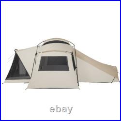 12 Person Glamping Tent Beige Easy Setup Bug Free Outdoor Shelter Camping Gear