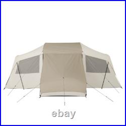 12 Person Glamping Tent Beige Easy Setup Bug Free Outdoor Shelter Camping Gear