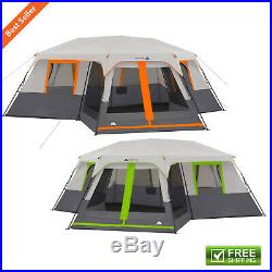 12 Person Instant Cabin 20 x 18 Tent 3-Room Camping Outdoor Family Screen Room