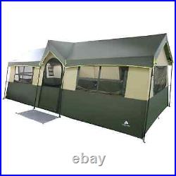 12-Person Instant Cabin Tent 3 Rooms Family Camping Hiking Outdoor Trail Shelter