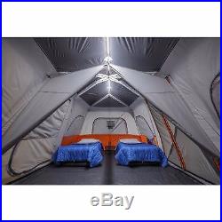 12 Person Instant Camping Tent with Integrated LED Lights 10' x 18' Large Cabin