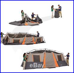 12 Person Ozark Trail Instant Cabin Tent 3Rm 20x10' Outdoor Camping Family Tents