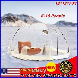 12ftx12ft Outdoor Instant Tent Shelter Bubble Tent Rain Tent Shelter 8-10 Person
