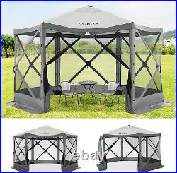 12x12ft Pop up Gazebo Screen Tent Screen House for Camping Outdoor with Sidewall