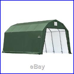 12x20x11 Barn Shelter, Green Cover New