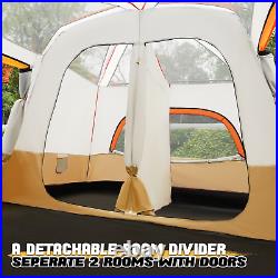 14.5x10.6ft Family Camping Tent 5-8 People Hiking Instant Cabin with3 Compartment