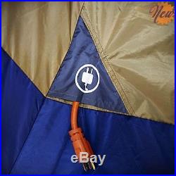 14 Person 20' x 20' Base Camp Family Cabin Tent 4 Rooms Hiking Camping Blue NEW