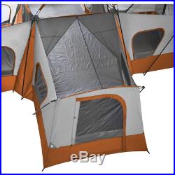 14 Person Tent Base Camp Cabin Ozark Trail 4 Room Camping Family Instant Seasons